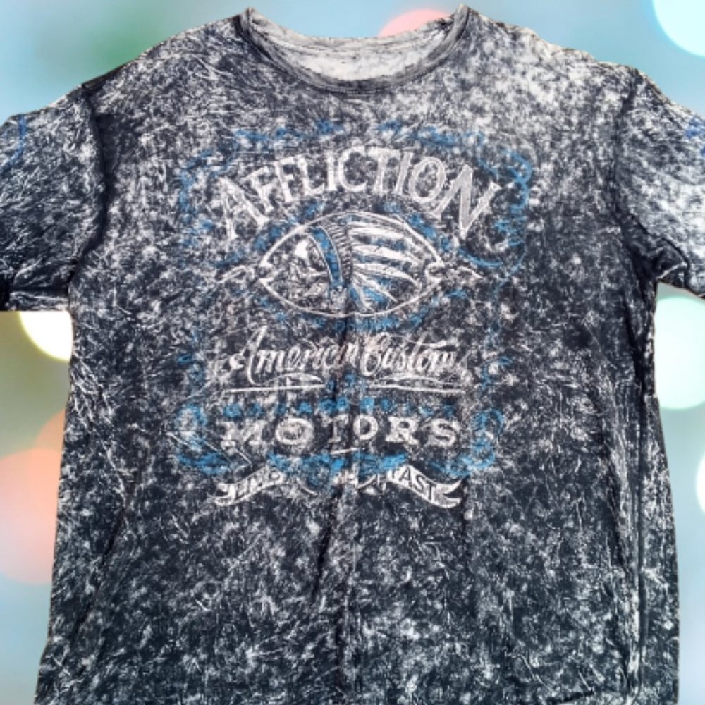 vintage y2k affliction short sleeve shirts for men size XL